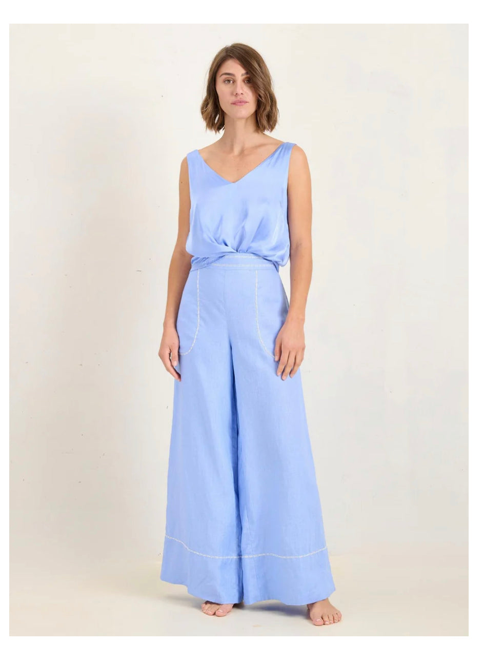 State of Embrace - Linear Palazzo Pant in Vinka Blue