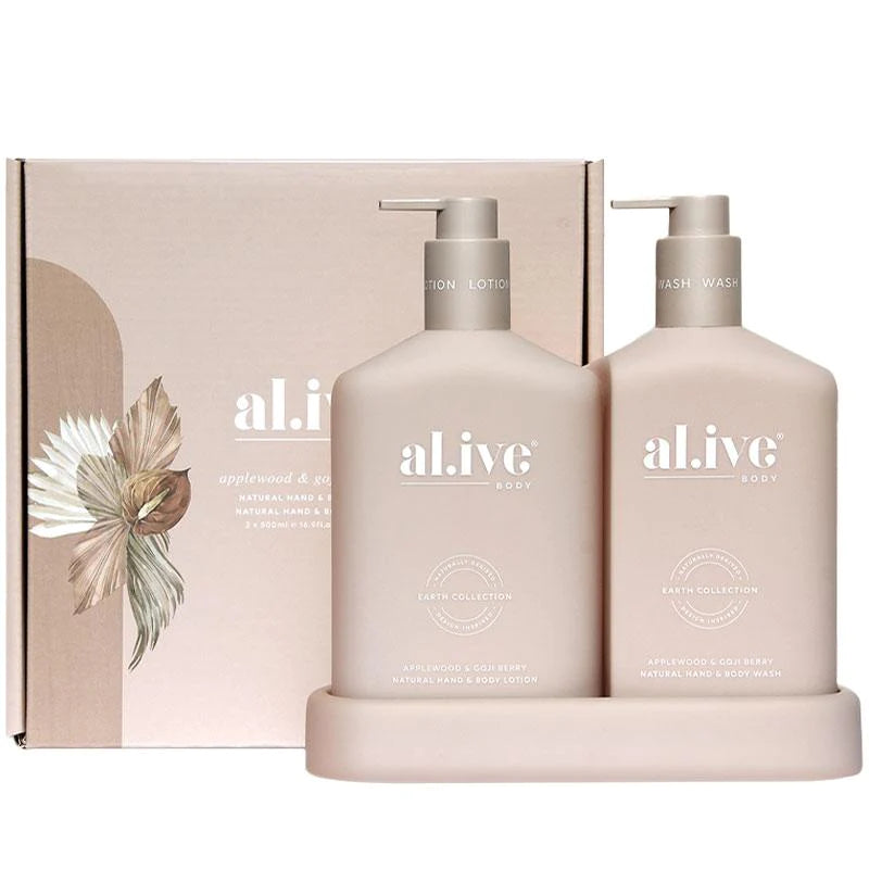 al.ive body - Wash &amp; Lotion Duo In Applewood &amp; Gojiberry