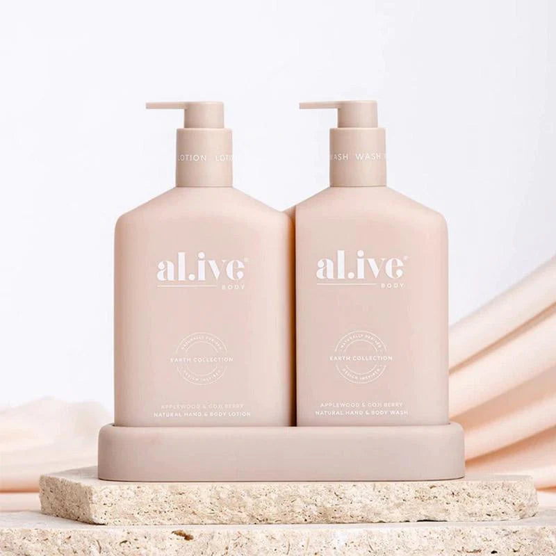 al.ive body - Wash &amp; Lotion Duo In Applewood &amp; Gojiberry